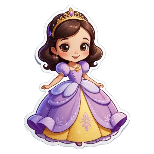 A cartoon drawing of a little girl called princess.