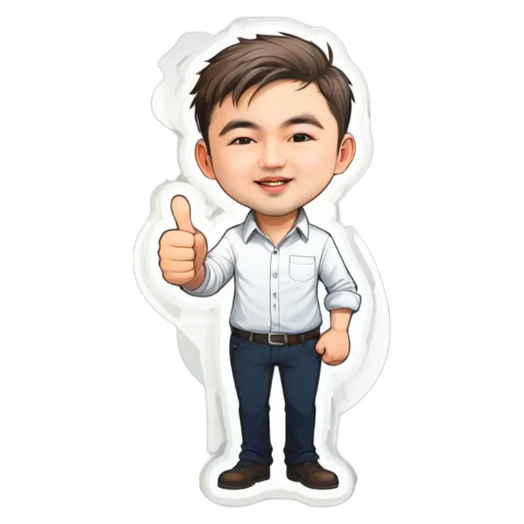 A cartoon character giving a thumbs up is shown.