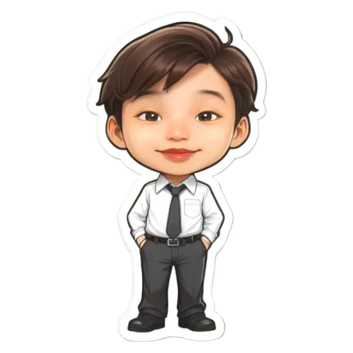 A boy wearing a white shirt and black tie.