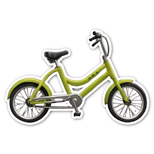 A yellow bicycle with no one on it.