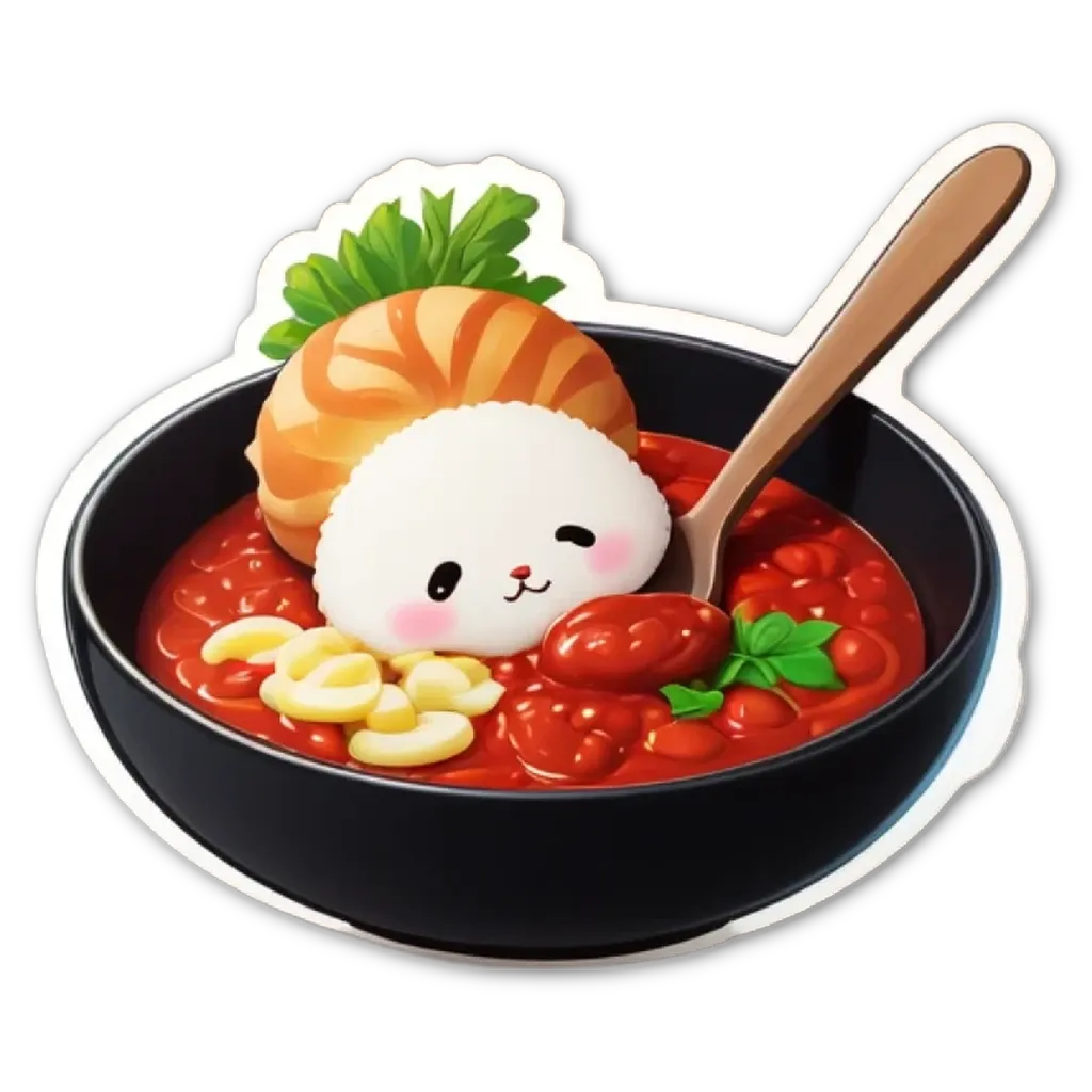 A picture of a cat eating rice with vegetables and a spoon.