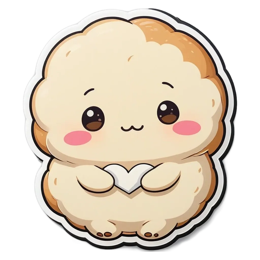 A cartoon character holding a heart is on a black background.