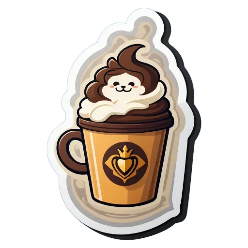 A coffee cup with a cat inside of it.