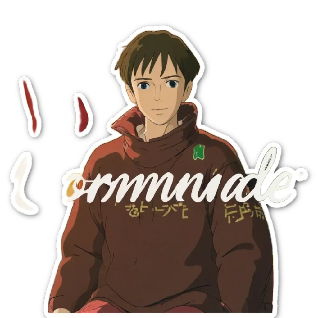 An anime character with a jacket and the word "omnibus" on it.