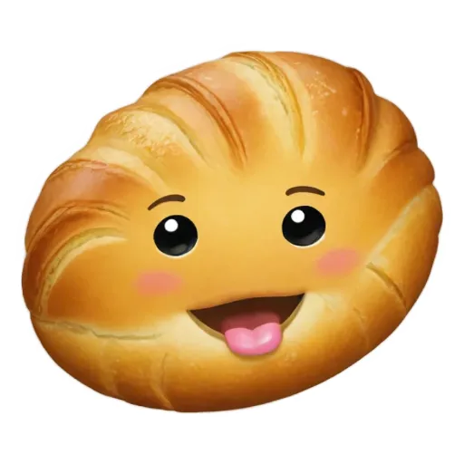 A smiling croissant is the face of this sweet treat.