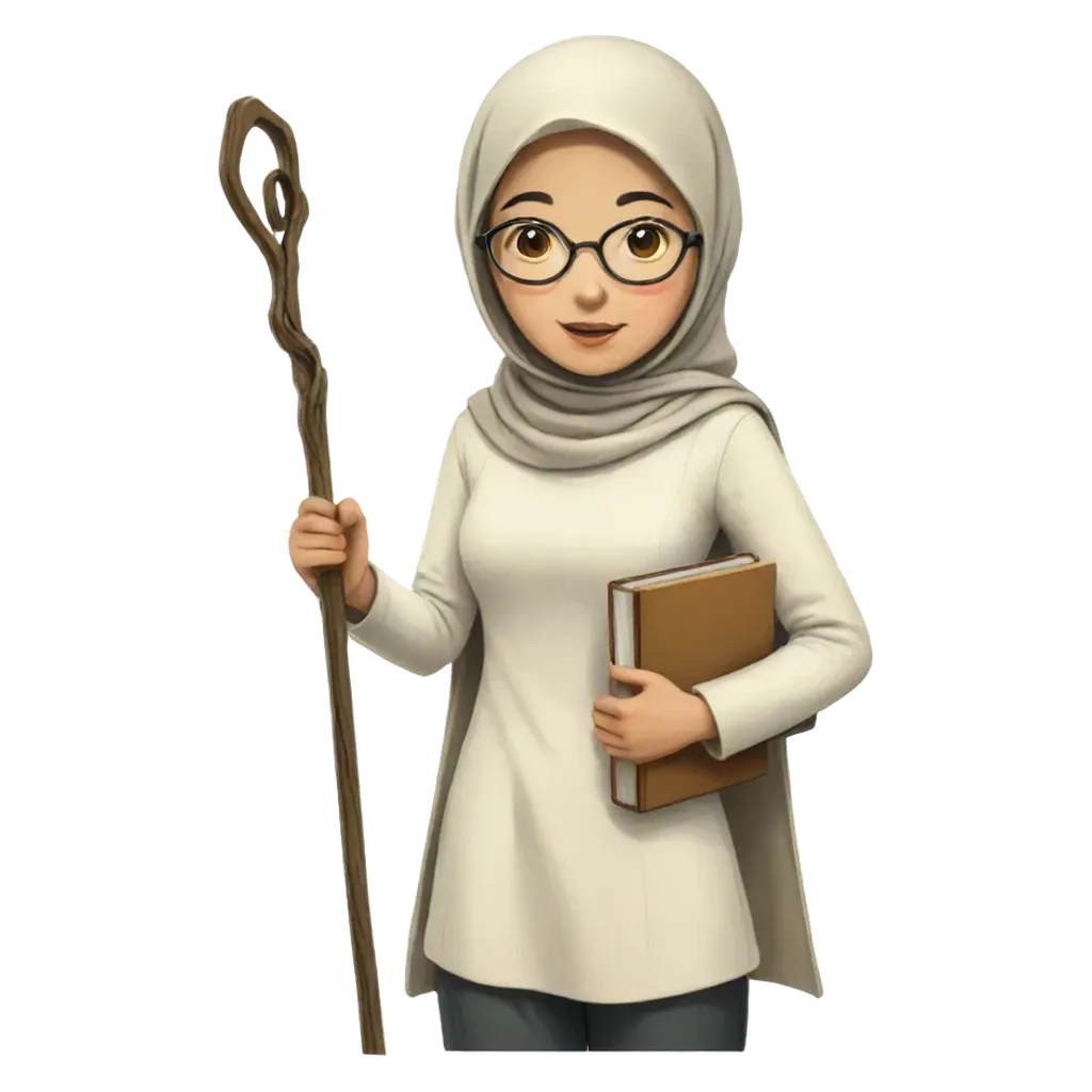 A girl wearing a white dress and glasses holding a book.