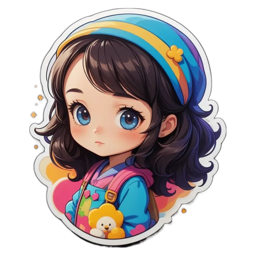 A girl with a backpack is shown with a teddy bear.