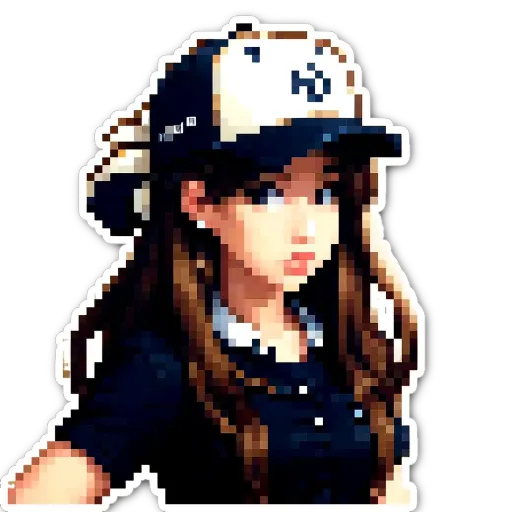 A girl wearing a baseball cap is looking at the camera.