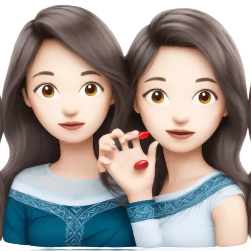 Two girls that look exactly alike.