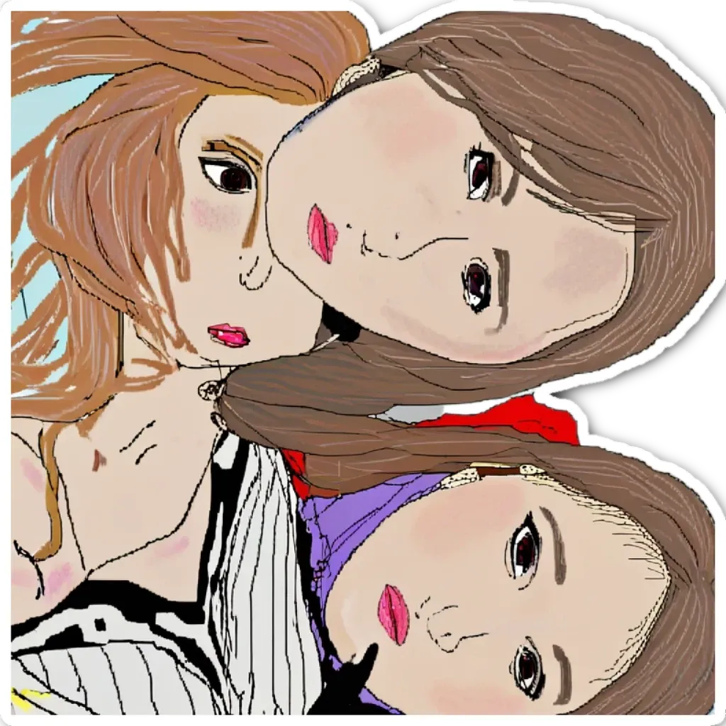 A black and white picture of three girls.