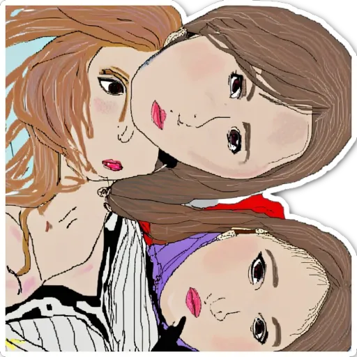 A black and white picture of three girls.