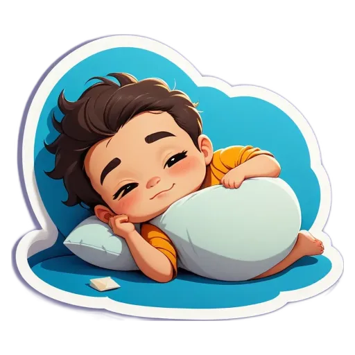 A boy sleeping with a pillow in his face.