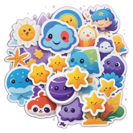 A bunch of stickers that are all smiley face stickers.