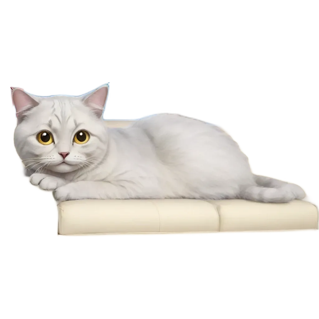 A cat is laying on a cushion.