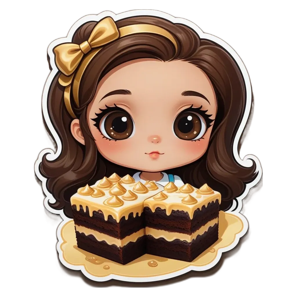 A girl is holding a piece of cake with frosting.