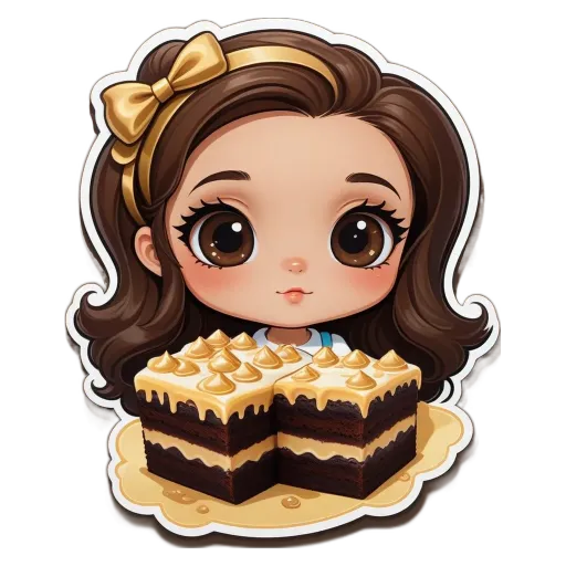 A girl is holding a piece of cake with frosting.