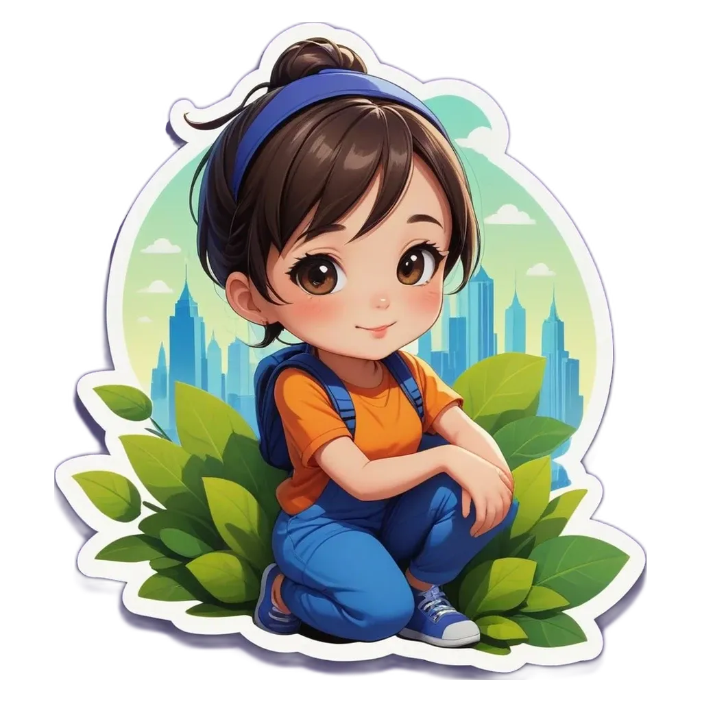 A girl is shown with a backpack and knee high pants.