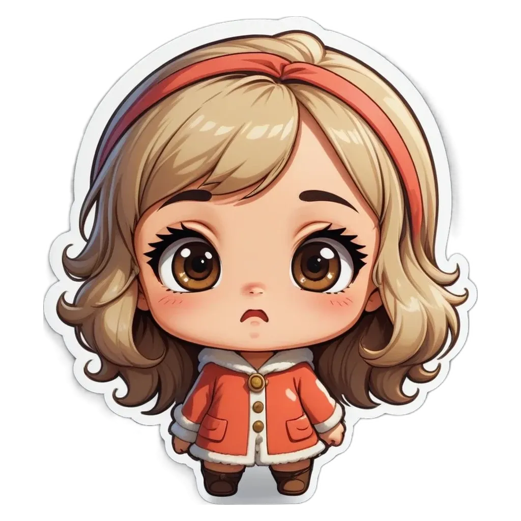 A girl with brown eyes and a pink jacket.