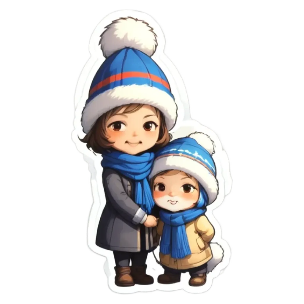A child wearing a blue hat holding his mother.