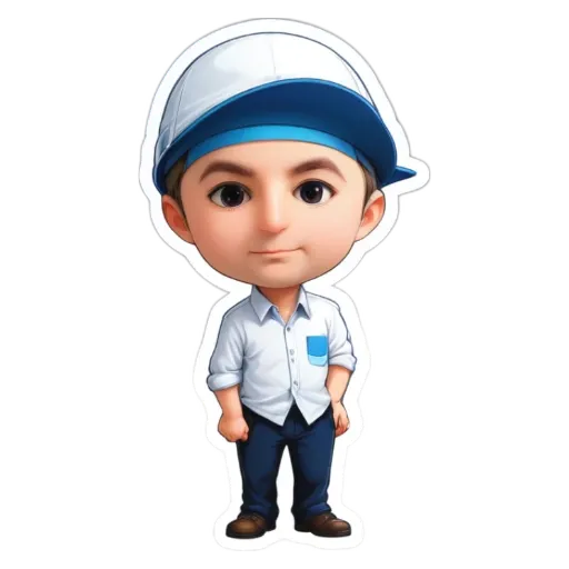 A boy is standing with his hands on his hips and wearing a hat.