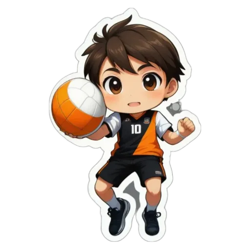 A boy playing with a sports ball, the number 10 is on a jersey he is wearing.