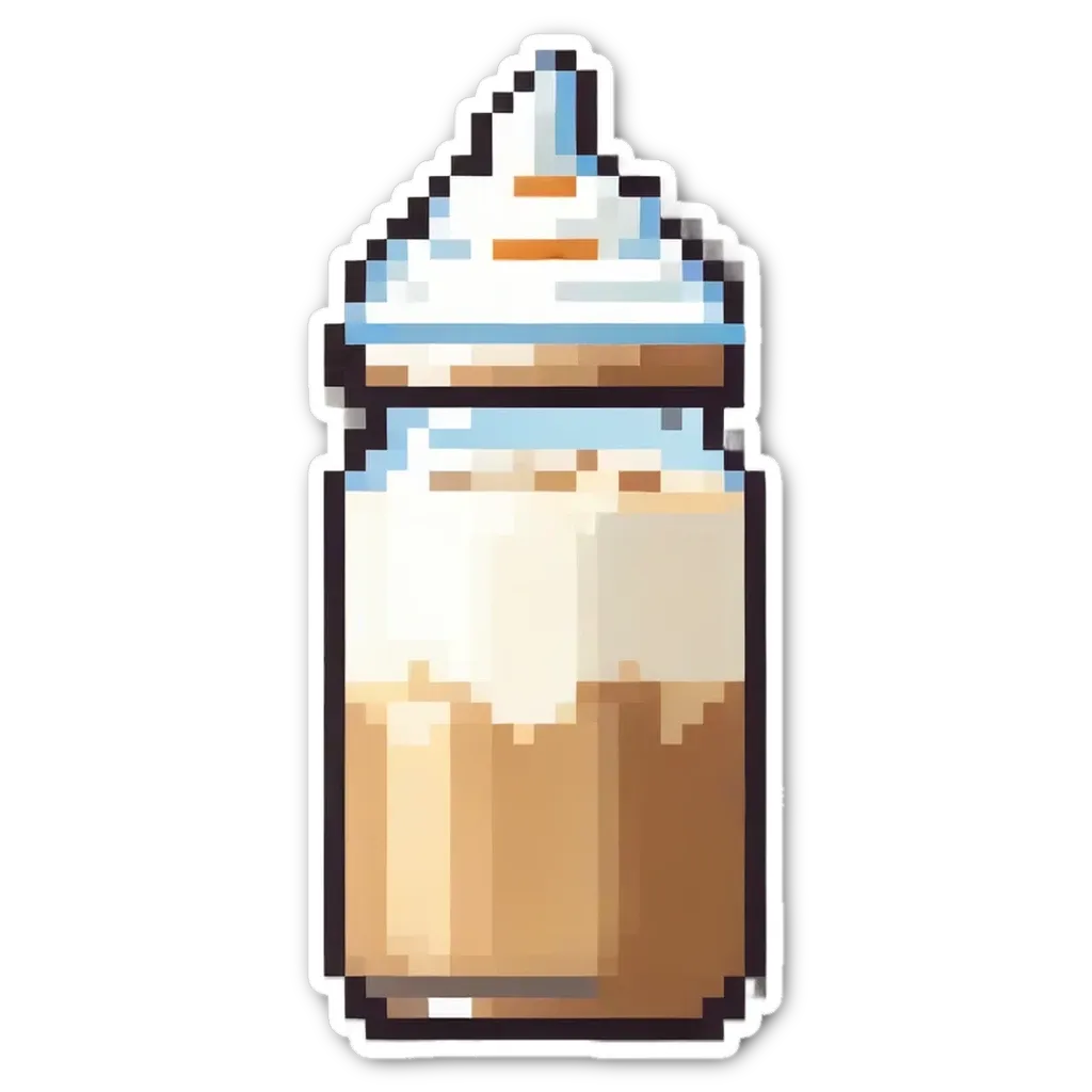 An image of a soda bottle with foam on top.
