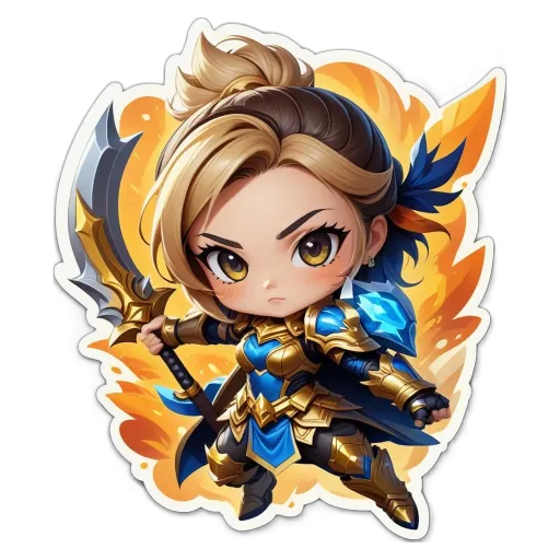 A girl is on a black background with a sword and she is the only one in the picture.