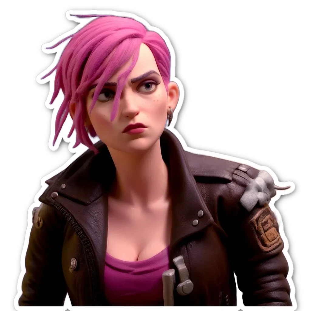 A woman with a gun is wearing a black jacket.