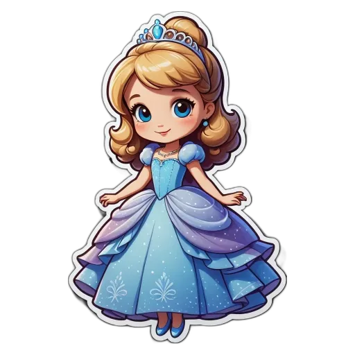 A cartoon image of a girl that is blue in color.