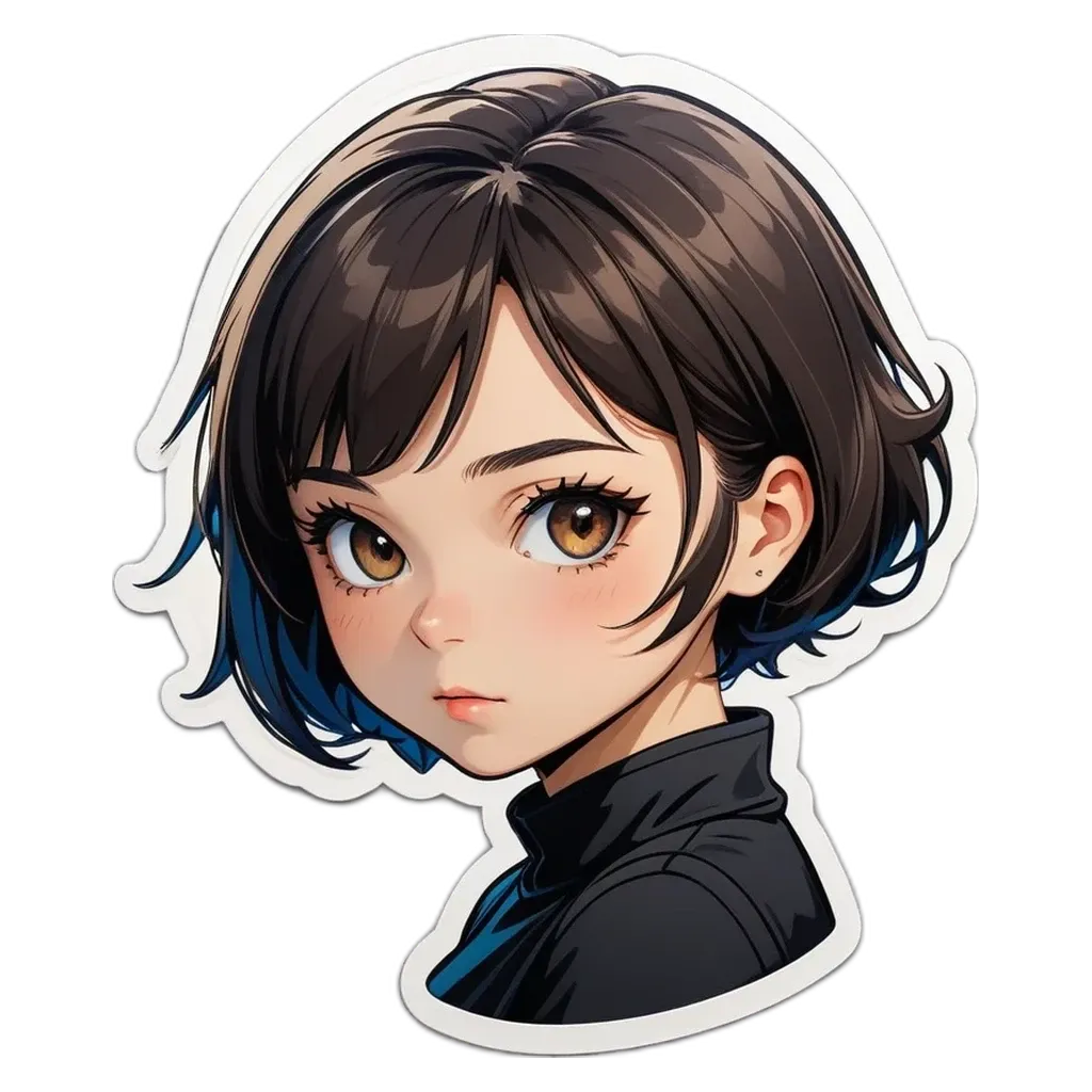 A girl with a black background and a black and white image of a girl.