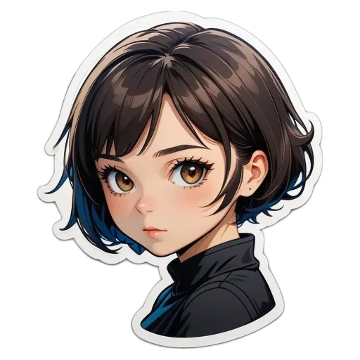 A girl with a black background and a black and white image of a girl.