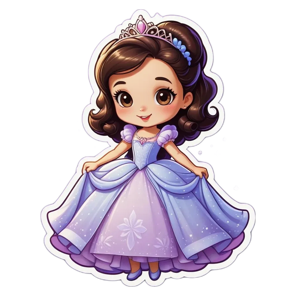A cartoon drawing of a little girl called princess.