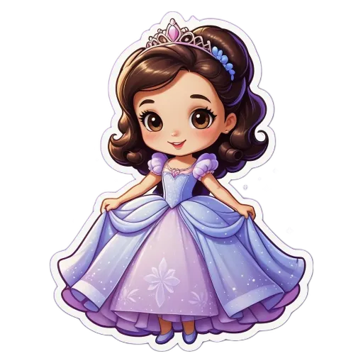 A cartoon drawing of a little girl called princess.