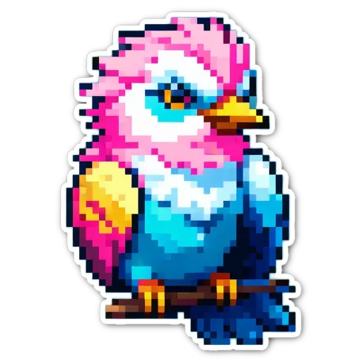 A colorful bird is sitting on a branch.