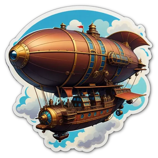 A sticker of a ship with the words Generated by a bot.