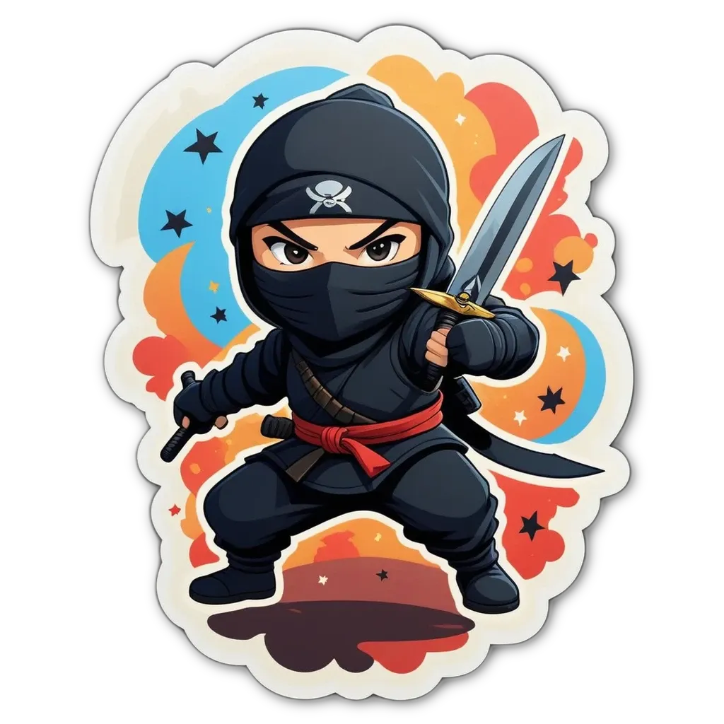 A cartoon image of a boy with a sword.