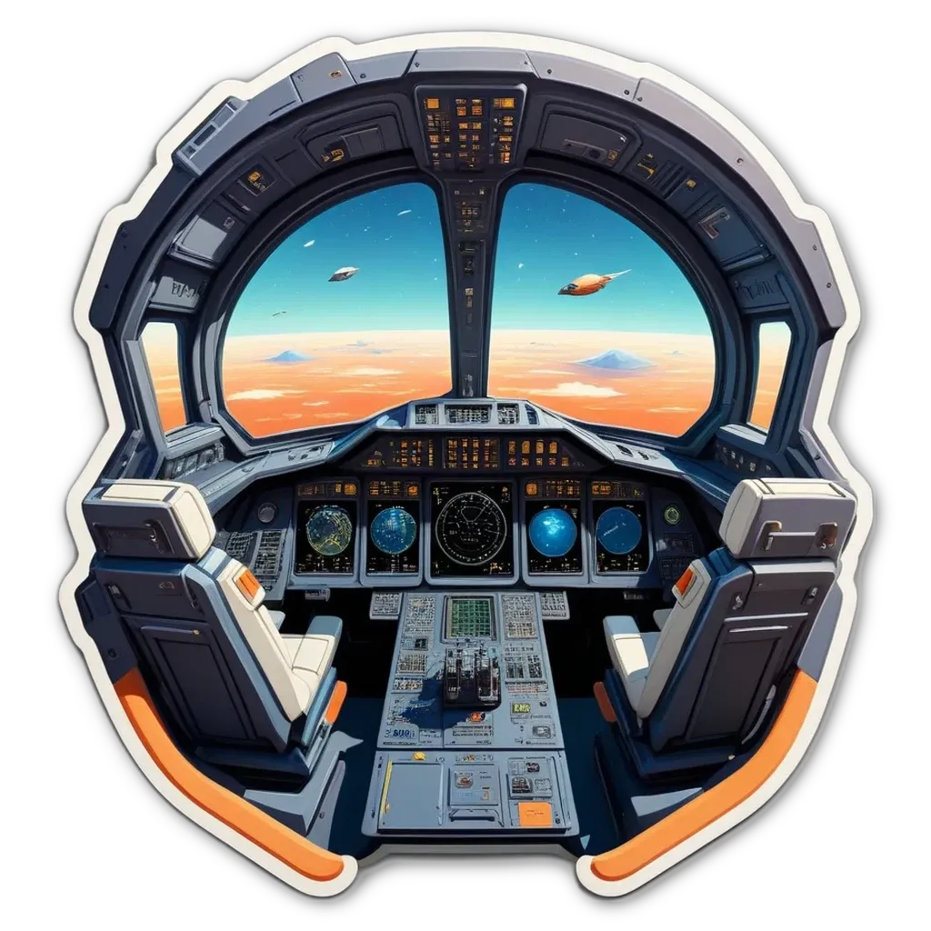 A picture of a plane's cockpit that is upside down.