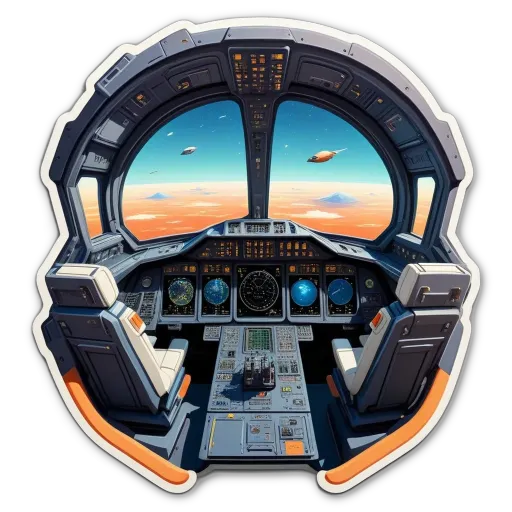 A picture of a plane's cockpit that is upside down.