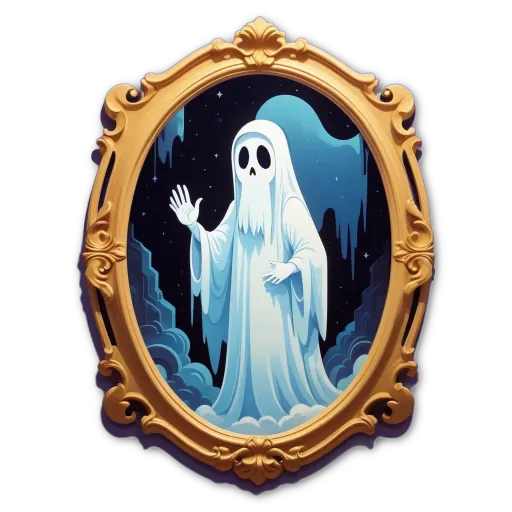 A ghost in a golden frame.
