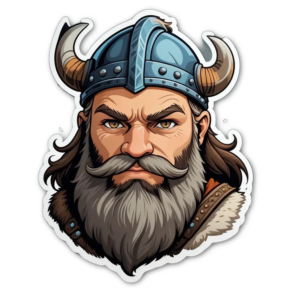 A man with a beard and a helmet that looks like it was made for Vikings.