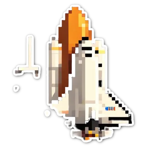 An adverisement showing only a small part of a space shuttle.