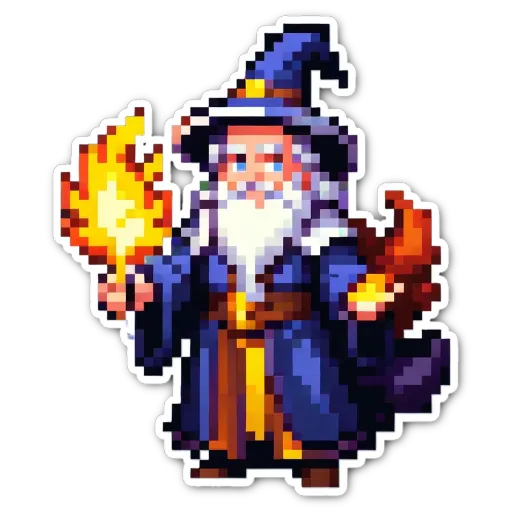 A man in a wizard costume with a fire extinguisher in his hand.