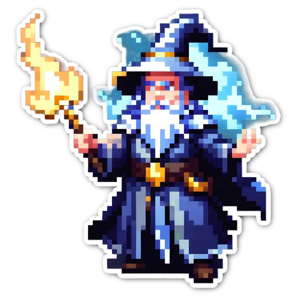 A man in a wizard costume holding a torch.