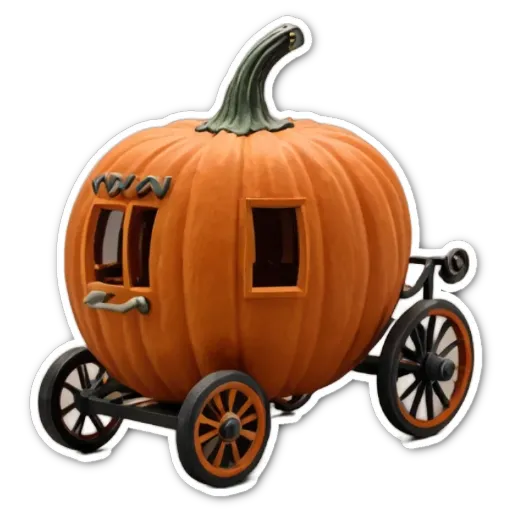 A small pumpkin car like the one in fairy tales.