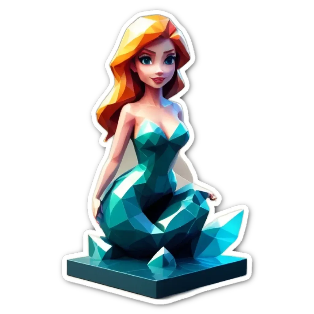 A mermaid statue with a black background.