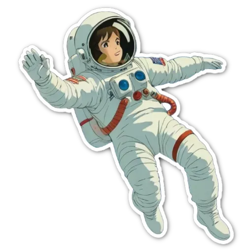 A cartoon depiction of a man in a spacesuit.