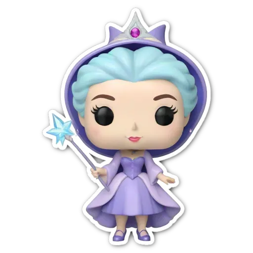 A pop figure in a tiara holding a magic wand.