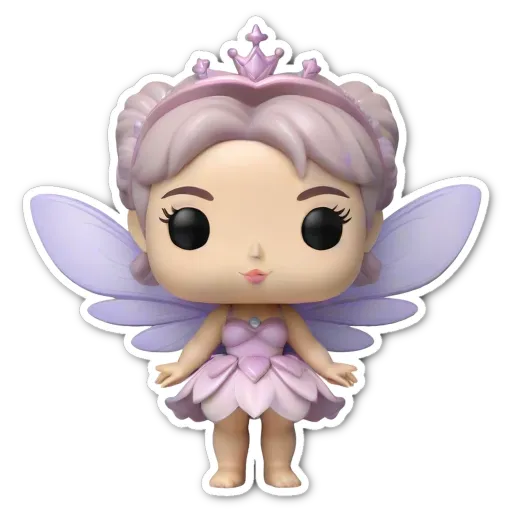 A pop up toy that is pink in color and has a tiara on her head.