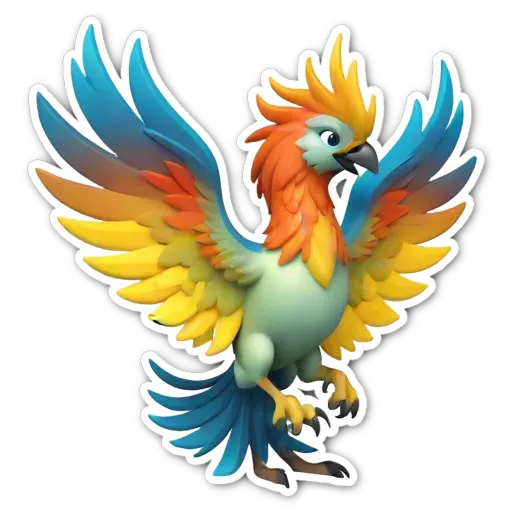 A colorful bird with yellow and blue feathers.