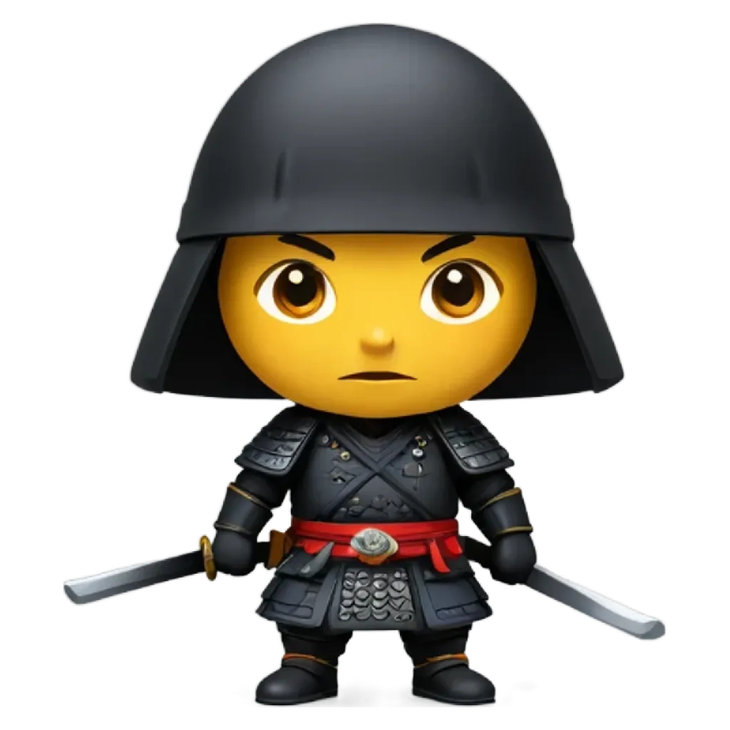 An image of a character that has a sword and is wearing a helmet.